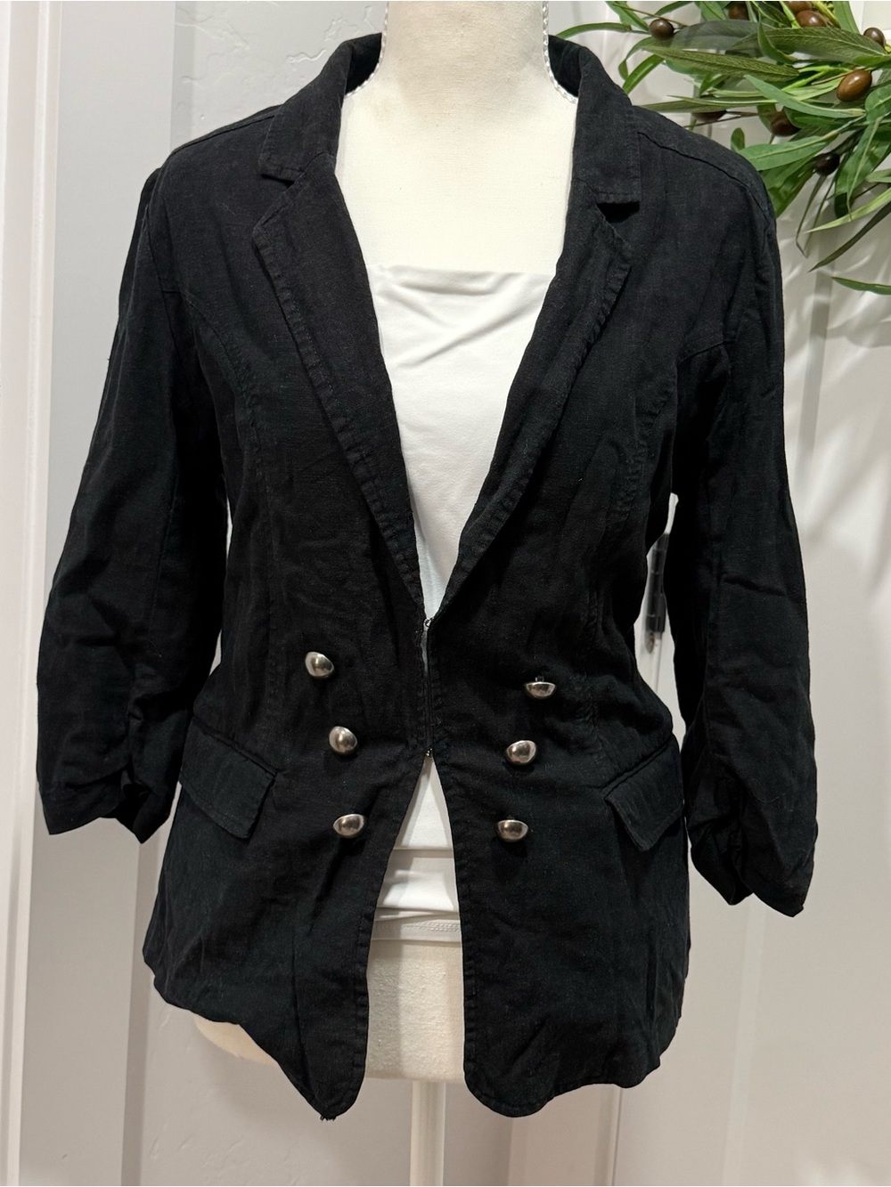 3/4 sleeve blazer
